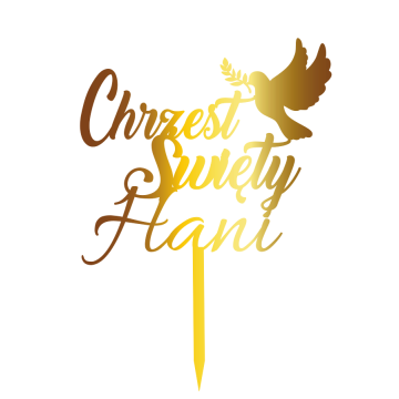 Topper Chrzest Swiety Gołąbek